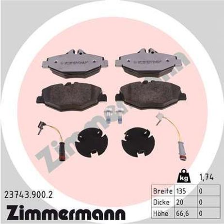 Zimmermann 23743.900.2 Brake Pad Set