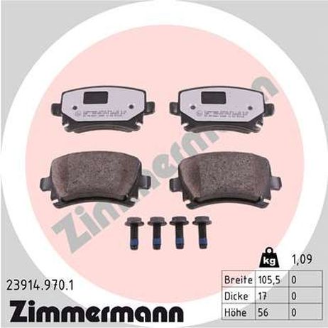 Zimmermann 23914.970.1 Brake Pad Set | перед |