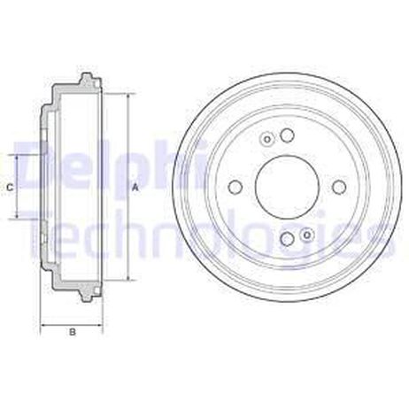 Delphi BF551 Brake Drum