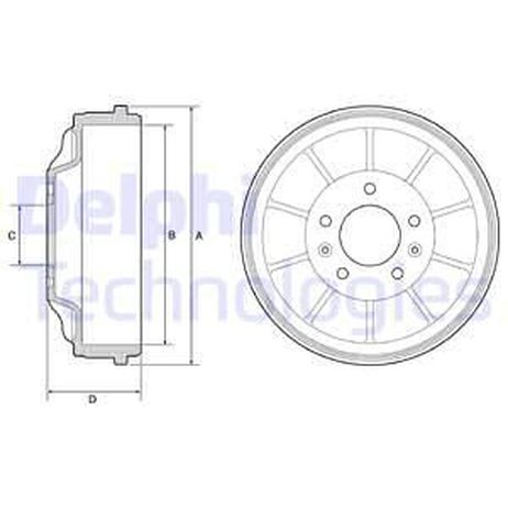 Delphi BF562 Brake Drum