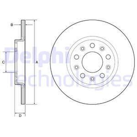 Delphi BG4960C Brake Disc