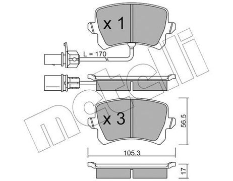 Metelli 22-0806-1 Brake Pad Set
