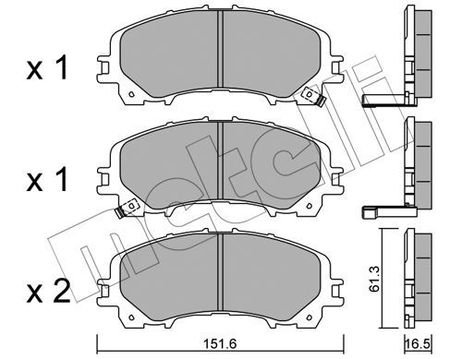 Metelli 22-1082-0 Brake Pad Set