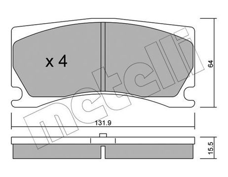 Metelli 22-1106-0 Brake Pad Set