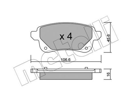 Metelli 22-1112-0 Brake Pad Set