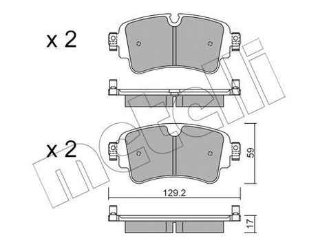 Metelli 22-1129-0 Brake Pad Set | зад |