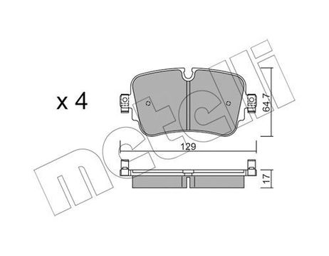 Metelli 22-1130-0 Brake Pad Set