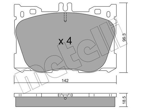 Metelli 22-1134-0 Brake Pad Set