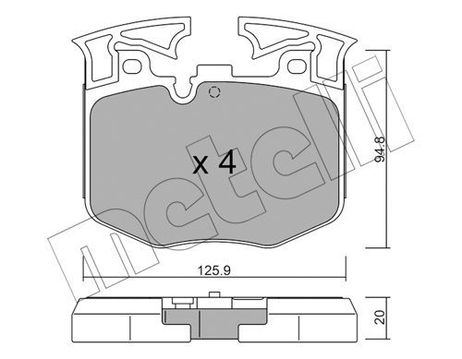 Metelli 22-1146-0 Brake Pad Set