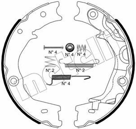 Metelli 53-0586K Колодки тормозные барабанные