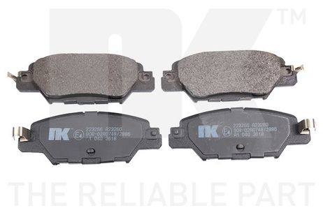 NK 223266 Brake Pad Set | зад |