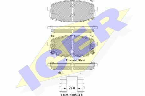 фото Icer 181540-208 Brake Pad Set Icer 181540-208 Brake Pad Set