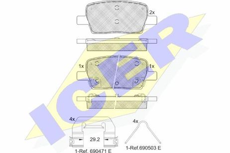 фото Icer 182278 Brake Pad Set Icer 182278 Brake Pad Set