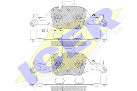 фото Icer 182291 Brake Pad Set | перед | Icer 182291 Brake Pad Set | перед |