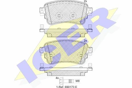 фото Icer 182294 Brake Pad Set Icer 182294 Brake Pad Set