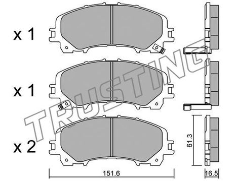 Trusting 1082.0 Brake Pad Set