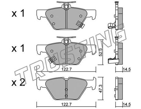 Trusting 1087.0 Brake Pad Set