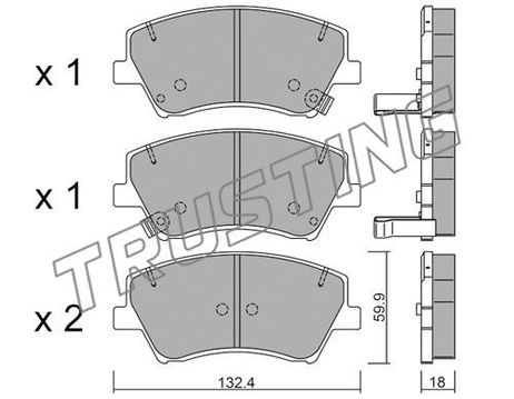 Trusting 1092.0 Brake Pad Set