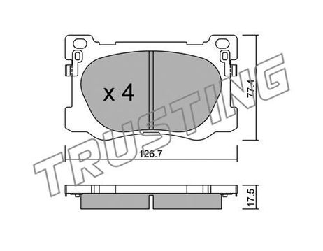 Trusting 1093.0 Brake Pad Set | перед |