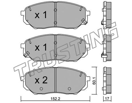 Trusting 1096.0 Brake Pad Set