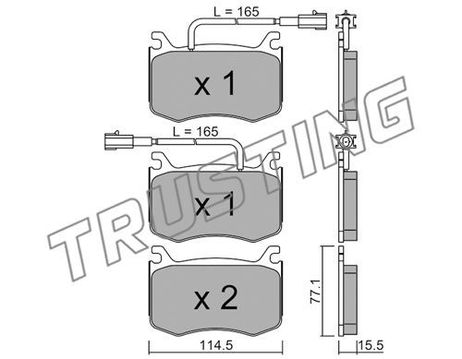 Trusting 1099.0 Brake Pad Set