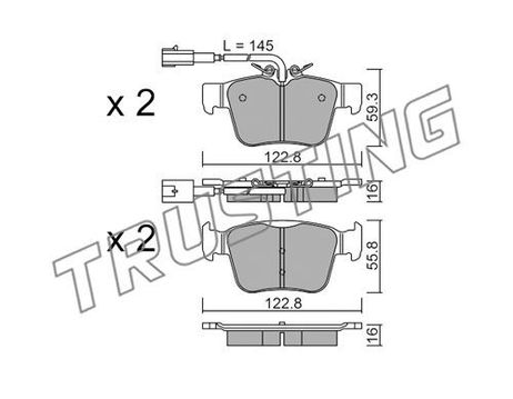 Trusting 1101.0 Brake Pad Set