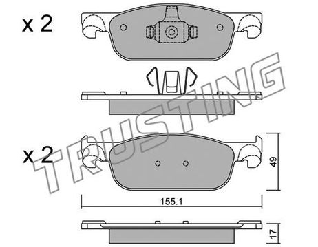 Trusting 1109.0 Brake Pad Set | перед |