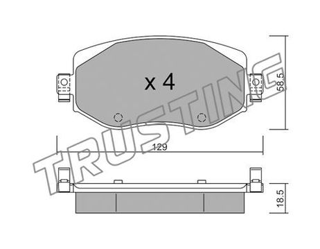 Trusting 1110.0 Brake Pad Set