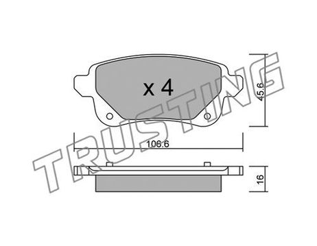 Trusting 1112.0 Brake Pad Set
