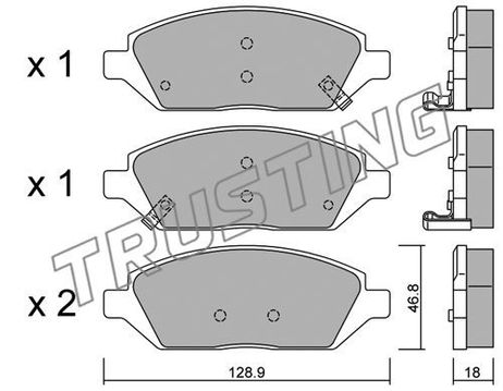 Trusting 1113.0 Brake Pad Set