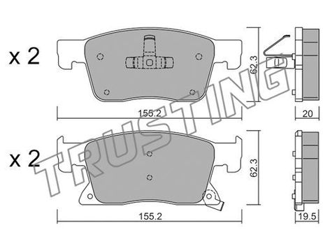 Trusting 1115.0 Brake Pad Set