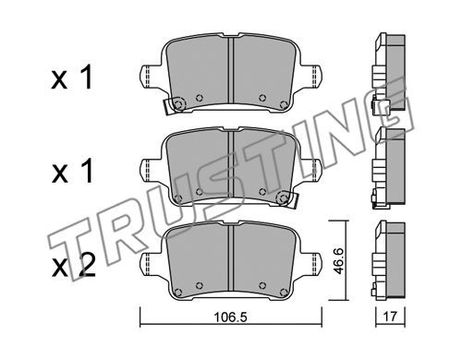 Trusting 1116.0 Brake Pad Set
