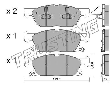 Trusting 1117.0 Brake Pad Set