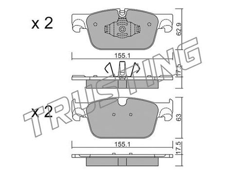 Trusting 1119.0 Brake Pad Set