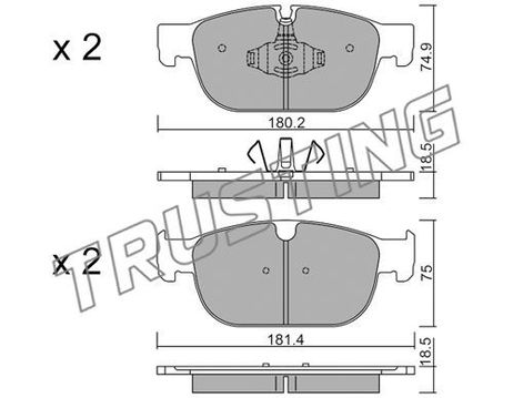 Trusting 1120.0 Brake Pad Set