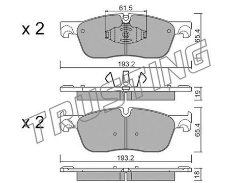 Trusting 1123.0 Brake Pad Set