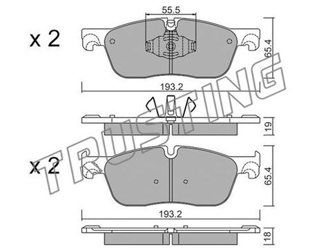Trusting 1123.1 Brake Pad Set