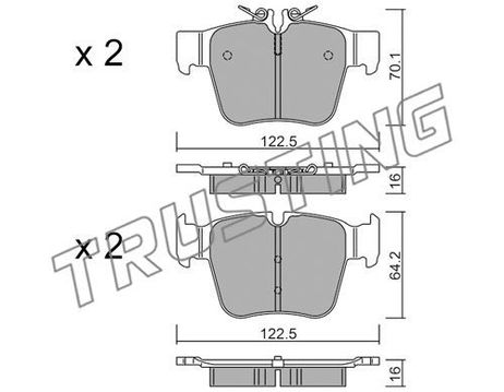 Trusting 1135.0 Brake Pad Set | зад |
