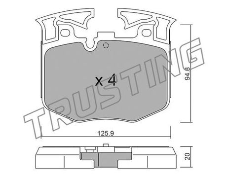 Trusting 1146.0 Brake Pad Set