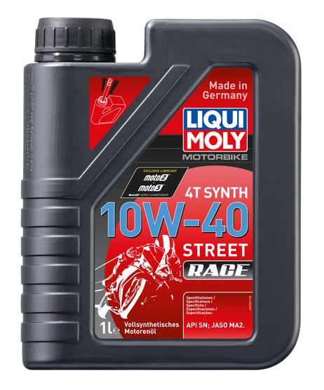 фото Liqui Moly 20753 10w-40 Motorbike 4T Synth Street Race, 1л (синт.мотор.масло) Liqui Moly 20753 10w-40 Motorbike 4T Synth Street Race, 1л (синт.мотор.масло)