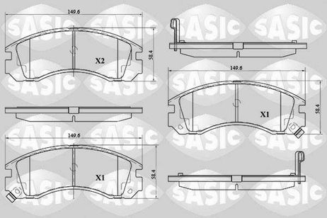Sasic 6210059 Brake Pad Set | перед |