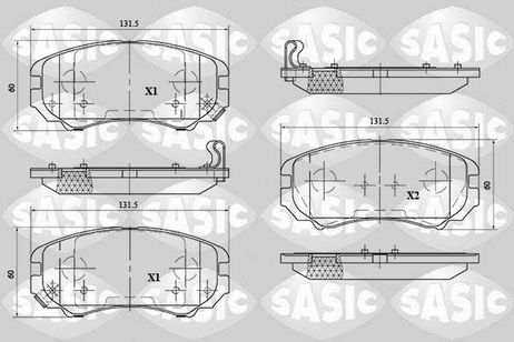 Sasic 6216071 Brake Pad Set | перед |