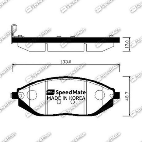 SpeedMate SM-BPG023 Brake Pad Set | перед |