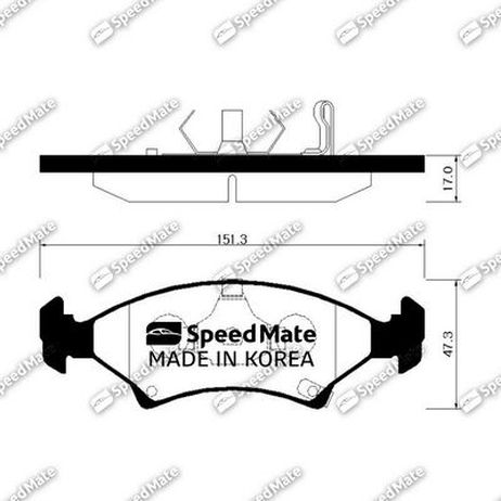 SpeedMate SM-BPK043 Brake Pad Set | перед |