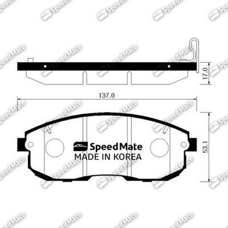 SpeedMate SM-BPS006 Brake Pad Set | перед |