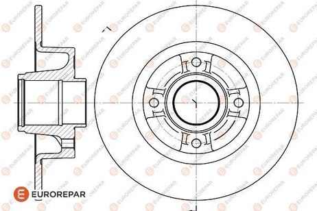 EUROREPAR 1618871380 Диск тормозной | зад прав/лев |