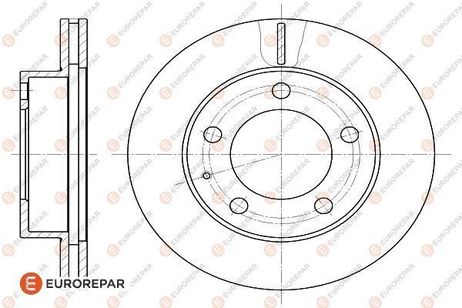 EUROREPAR 1618877280 Brake Disc | перед |