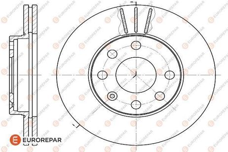 EUROREPAR 1618881380 Brake Disc | перед |