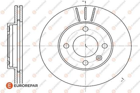 EUROREPAR 1618884580 Brake Disc | перед |