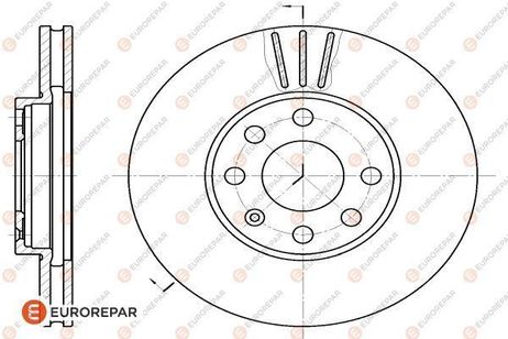 EUROREPAR 1618885080 Brake Disc | перед |